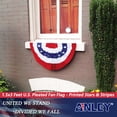 thumbnail image 4 of Anley USA Pleated Fan Flag, 1.5x3 ft American US Bunting Flag - Half Fan Banner (2 Pack), 4 of 6