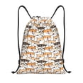 thumbnail image 1 of Xecao Shiba Inu Dog Pattern Sports Drawstring Backpack - String Swim Gym Bag with Wet Proof Pocket for Women&Men-Small, 1 of 6