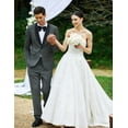 thumbnail image 4 of COOFANDY Wedding Outfit for Men 2 Piece Mens Suit Slim Fit Tuxedo with Shawl Lapel for Grooms, 4 of 6