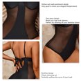 thumbnail image 4 of Traje de baño de una pieza de malla Bikini de una pieza de mujer de retazos de malla ahuecado encantador para la playa Negro S, 4 of 5