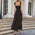 thumbnail image 4 of PENGXIANG Femmes Maxi Robe d'Été Casual Boho Sans Manches Spaghetti Sangle Smocked Longues Robes de Plage Soleil, 4 of 4