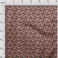 thumbnail image 2 of oneOone Polyester Lycra Fabric Leaves & Floral Block Print Sewing Fabric BTY 56 Inch Wide, 2 of 4