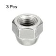 thumbnail image 3 of 5/8-11 Acorn Cap Nuts, 3pcs - 304 Stainless Steel Hardware Nuts, Acorn Hex Cap Dome Head Nuts (Silver), 3 of 5