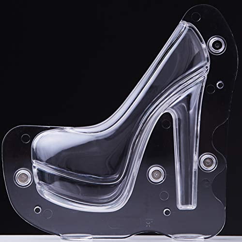 High Heel Shoe Mold, 3D Platform Heels Polycarbonate Chocolate