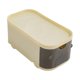 thumbnail image 2 of Caja organizadora de escritorio | Cajón apilable de plástico transparente | Soporte modular para bolígrafos y papelería con múltiples compartimentos | Beige transparente y amarillo | 19.3x10x8.8 cm, 2 of 7
