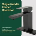 thumbnail image 5 of Cobbe Single-Handle Bathroom Sink Faucet for Vanity Single-Hole Installation Basin Faucet with Pop-Up Drain Matte Black, 5 of 10