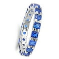 thumbnail image 4 of CHOOSE YOUR COLOR Blue Simulated Sapphire Stacking Chic Ring .925 Sterling Silver Band CZ Female Size 5, 4 of 4