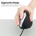 thumbnail image 4 of Ratón ergonómico vertical con cable, diseño de agarre cómodo para muñeca, ideal para juegos, color negro, 3 botones, sensor óptico, material ABS, tamaño compacto, conexión alámbrica, liviano y fácil, 4 of 6