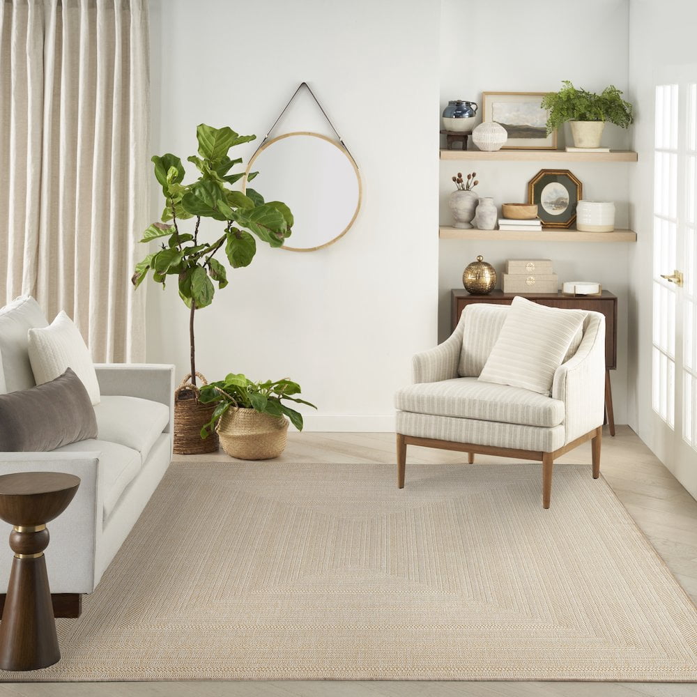 Nourison Home Tulum 10' x 14' Cream Outdoor Rug