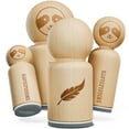 thumbnail image 1 of Bird Feather Rubber Stamp for Stamping Crafting Planners - 1/2 Inch Mini, 1 of 4