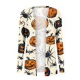 thumbnail image 3 of Suéter informal holgado y ligero de manga larga con estampado de murciélago de Halloween para mujer, 3 of 4