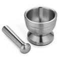 thumbnail image 2 of Molinillo de prensa de ajo de acero inoxidable Mortero Salt Maja Pedestal Bowl Pot Adepaton CKCHPIUBG, 2 of 7