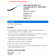 thumbnail image 2 of Right Windshield Wiper Arm - Compatible with 2015 - 2020 Cadillac Escalade - AC Delco, 2 of 2