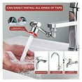 thumbnail image 5 of 1080° Rotation Faucet Aerator Splash Dual Mode Kitchen Tap Extend Water Nozzle Faucet 22/24mm Adaptor Faucet Bubbler Robotic Arm ,Bar Laundry RV Farmhouse, 5 of 7