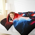 thumbnail image 4 of jejeloiu 3D Console Lovers Full Size Comforter Sets,Modern Video Game Bedding Comforter Set,Red Blue Lightning Bedding Sets For Boy,Super Cozy Room Decor Reversible,3 Pieces, 4 of 8
