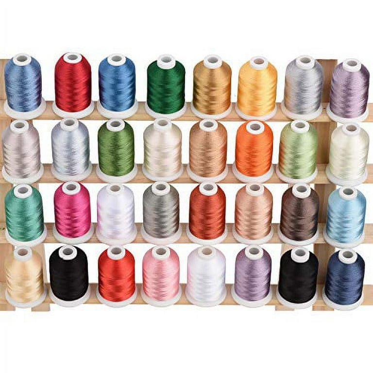 Simthread Embroidery Thread kit with Storage Box Basic Colors 500M (550Y)  Each Spool 38 Colors