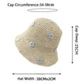 thumbnail image 3 of ZQUUVOU Sun Hat for Women Straw Hat Cloche Hat Cute Flower Foldable Sun Hat Vintage Fisherman Hat Travel Beach Vacation Beige, 3 of 5
