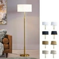 thumbnail image 2 of HomeGlam The Grande 55"~66" Adjustable Floor Lamp_Antique Brass Drum_Black/GoldShade, 2 of 5