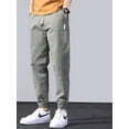 thumbnail image 3 of ML Harem Pants Men Simple Solid Streetwear Spring Summer Breathable Ankle Banded Spliced All-match American Style Male Trousers, 3 of 7