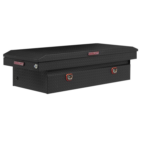 Weather Guard Boîte à Outils 117-52-04 Crossover; Couvercle Unique; Revêtement en Poudre; Noir Mat Texturé; Aluminium; Capacité de 15,5 Pieds Cubes