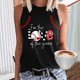 thumbnail image 2 of Playeras,Blusas y Tops,Ropa para Mujer Lindo camisetas sin mangas para las mujeres de cuello redondo para mujer, chaleco informal y versátil con estampado, camiseta sin mangas para mujer (S, L), 2 of 4