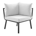thumbnail image 2 of Modway Riverside Outdoor Patio Aluminum Corner Chair in Gray White, 2 of 6