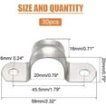 thumbnail image 2 of 30 Pcs Tube en U 20mm Collier de Serrage en Acier Inoxydable 304 Collier de Fixation en U, 2 of 7