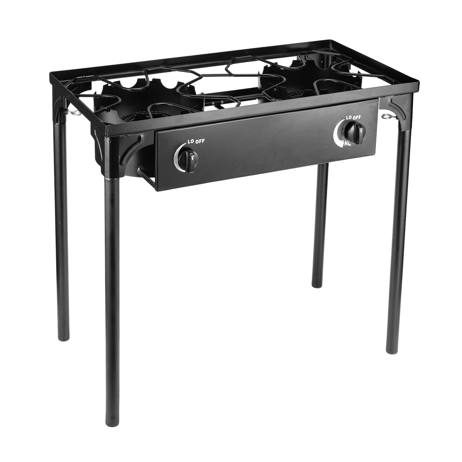 Eccomum 2 Burner Outdoor Propane Gas Stove 36000BTU  High Pressure Stand Cooker for Backyard Cooking Camping Home Brewing Canning Turkey Frying