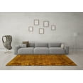 thumbnail image 3 of Ahgly Company Indoor Square Abstract Yellow Contemporary Area Rugs, 7' Square, 3 of 4
