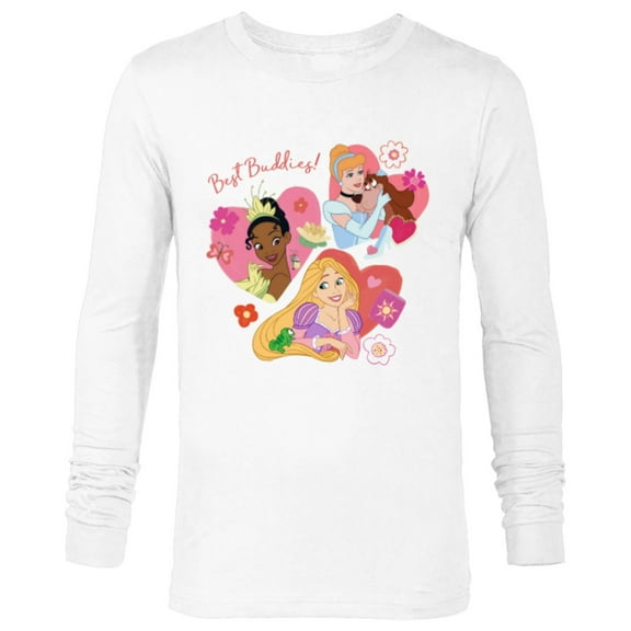 Disney Princess Best Buddies Valentine’s Day Friends - Long Sleeve T-Shirt for Men - Customized-White