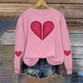 thumbnail image 6 of dazeni Valentine's Sweatshirt for Women Cute Love Heart Blouse Casual Long Sleeve Valentine Tshirt Fashion Clothes Tops Pink Large, 6 of 6