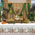 thumbnail image 5 of KAINSY Jungle Animals Birthday Table Cloths Covers Woodland Party Plastic Disposable Safari Tablecloths Waterproof 54 x 108inch 3pcs, 5 of 7
