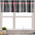 thumbnail image 5 of Ambesonne Floral Valance & Curtain 3 Pcs Set, Treasured Garden with Tartan, 55"x30", Pink and Grey, 5 of 7