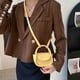 thumbnail image 4 of Qarigey Manténgase a la moda con mini bolsos de hombro coloridos de diseñador de moda, modernos y elegantes Bolsas de mensajero y de hombro amarillo, 4 of 6