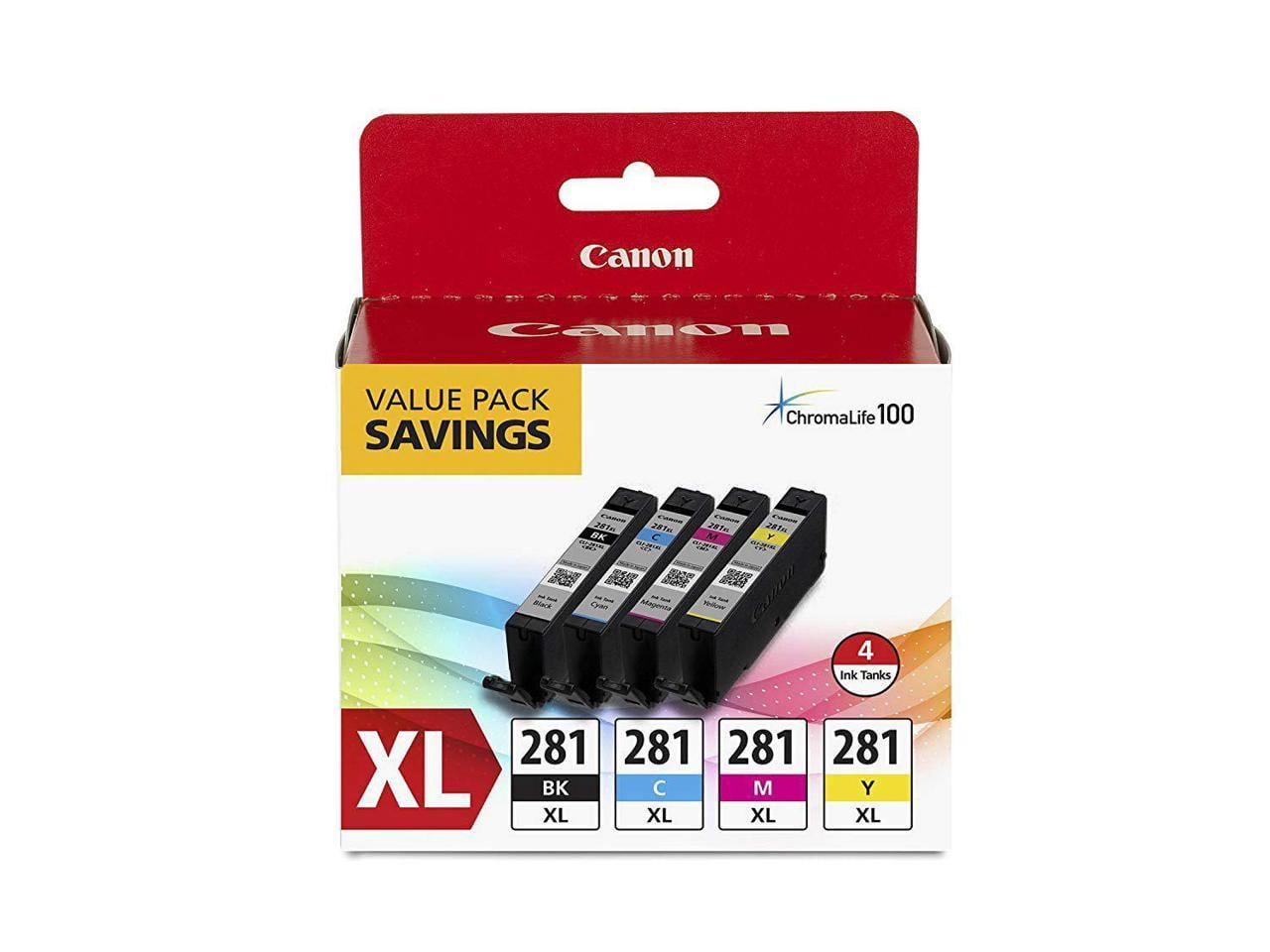Canon CLI-281 XL 4 Pack Ink Cartridge - ChromaLife100, 8.3 ml