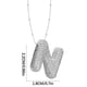 thumbnail image 1 of Collar Colgante de Oro Collar de Carta Incrustado con Collar de Cobre Hueco, Collar Colgante de Diamante de Carta Collar de Carta de Oro, 1 of 3
