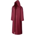 thumbnail image 1 of Traje de túnica con capucha Túnica de mago Disfraz de cosplay de Halloween para adultos - Rojo oso de fresa  vestir, 1 of 4