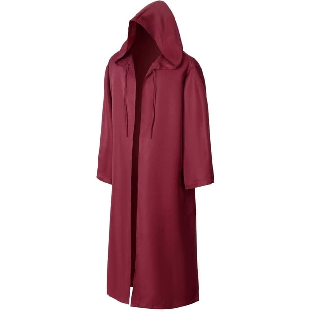 Traje de túnica con capucha Túnica de mago Disfraz de cosplay de Halloween para adultos - Rojo oso de fresa vestir