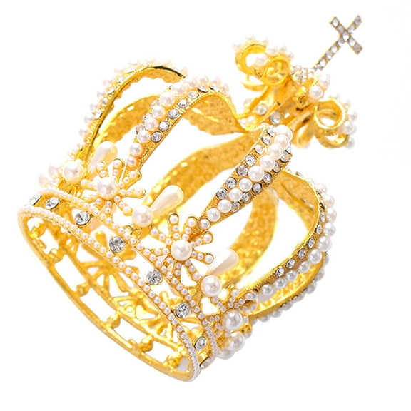 UKCOCO Princess Headband Tiara Crown Golden 1Pack