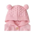 thumbnail image 6 of Dewadbow Newborn Baby Boy Girl Bear Ear Knit Romper Hooded Wool Sweater Jumpsuit, 6 of 6