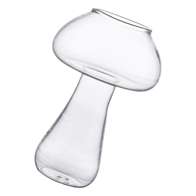 Matsuzay Taza de cristal con forma de seta de diseño creativo, regalo de boda único, copa de cristalería novedosa Organizadores de utensilios de cocina