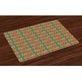 thumbnail image 1 of Ambesonne Leaf Place Mats Set of 4, Oriental Nature Flourish, Standard Size, Multicolor, 1 of 4