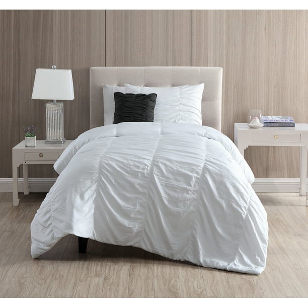 VCNY Home Sumara 3 Piece Comforter Set, White, Twin