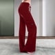 thumbnail image 2 of Pantalones de trabajo para mujer: pantalones harem casuales elásticos de cintura alta, estilo retro, tejido holgado, bolsillos, ideales para yoga y actividades al aire libre., 2 of 4