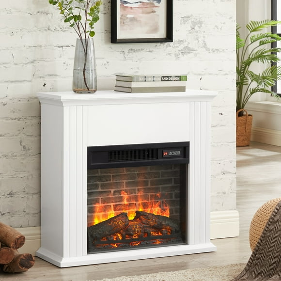 Old Captain brand 26in fireplace, White finish