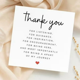 Elegant Thank You Card  Appreciation for Mentors, Teachers, Friends   Inspirational Journey Gratitude Card for Graduation, Career, or Personal  Milestones  Blank Inside - Walmart.com