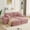 Pink, variant on Aukfa 81" Oversized Modular Sectional Sofa, Corduroy Upholstered Cloud Couch with Two Ottomans, Deep Seat Comfy Sofa Set for Living Room, Dark Gray