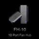 thumbnail image 1 of Centro De Ventilador Centro De Ventilador Fh-10 10 Puertos Fan Hub 3Pin/4Pin Pwm Adaptador Divisor 12V Sata Fuente De Alimentación, 1 of 8