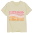 thumbnail image 3 of Kiijoy Toddler Girls Birthday Short Sleeve T-Shirt Letter Print Soft T Shirt, Sizes 1-2, 3 of 3