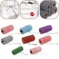 thumbnail image 5 of BUYISI Textile Art Vibrant S Diy Home Textile Cotton Rope Jewelry Making Wrapping 01 Black + White, 5 of 5